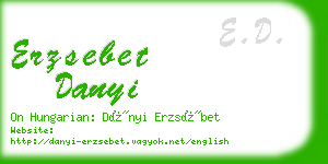 erzsebet danyi business card